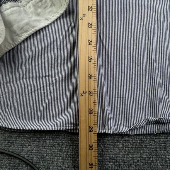 Eton Button Up Shirt Long Sleeve Men Cotton Striped Blue Contrast Non Iron 16.5 - Picture 3 of 16